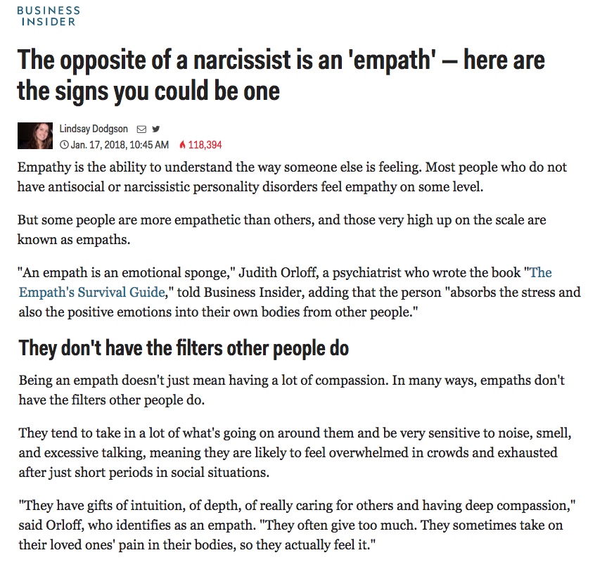 Business Insider-opposite of a narcissist