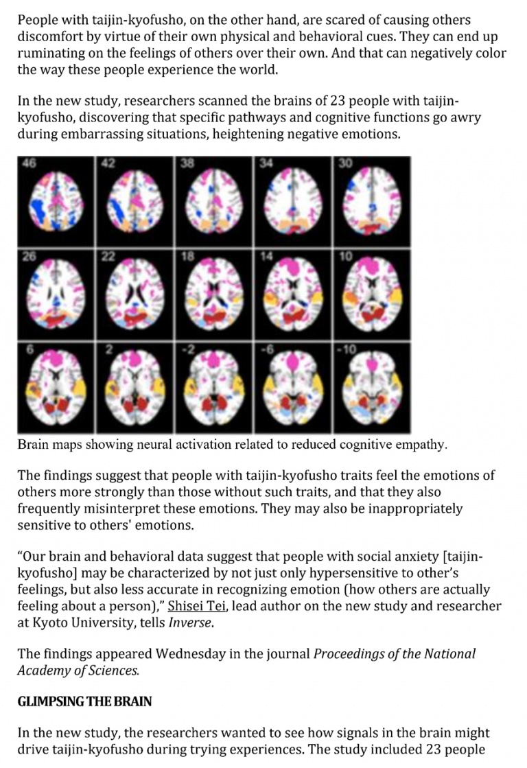 Brain Scan Study Links Social Anxiety to an Empathy "Imbalance"
