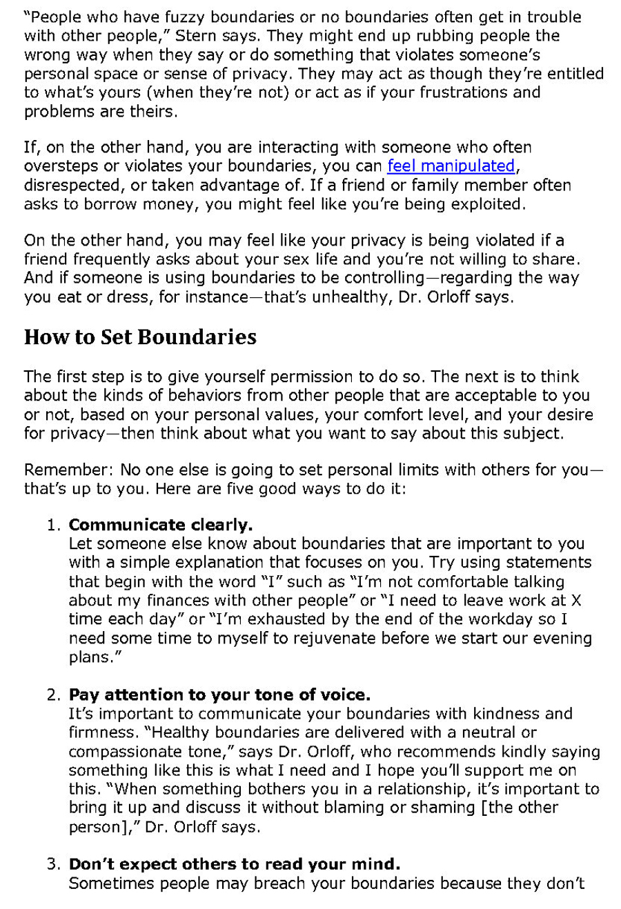 Psycom: How Do I Set Boundaries in A Relationship?